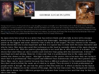 GEORGE LUCAS IN LOVE
George Lucas in love is a 9 min parody about a man struggling to create a screenplay. It is a film li...
