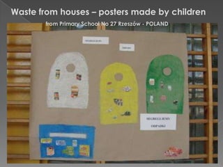 Waste fromhouses – postersmade by children fromPrimarySchool No 27 Rzeszów - POLAND 