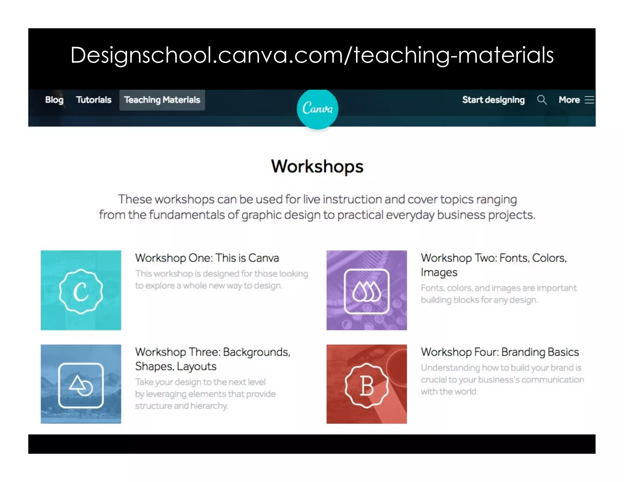 Designschool.canva.com/teaching-materials
 