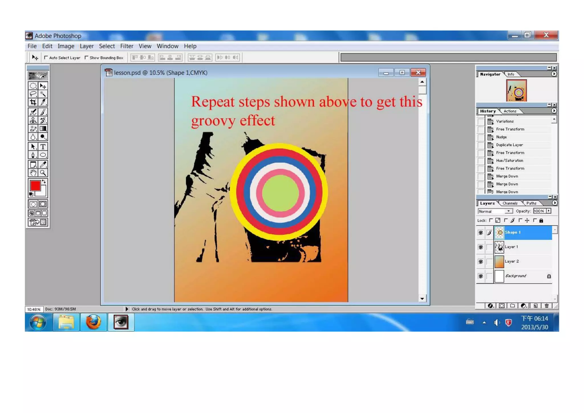 Poster tutorial (gradient   colour target)