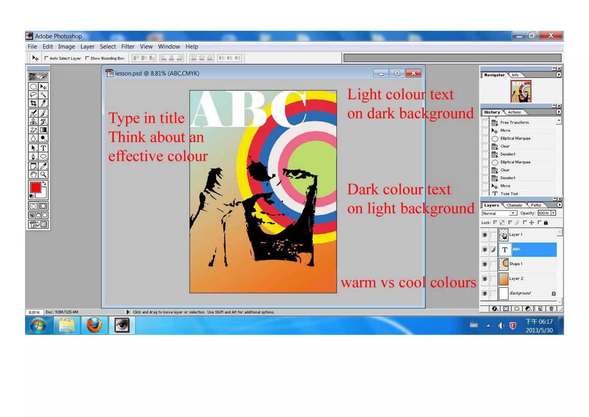 Poster tutorial (gradient   colour target)