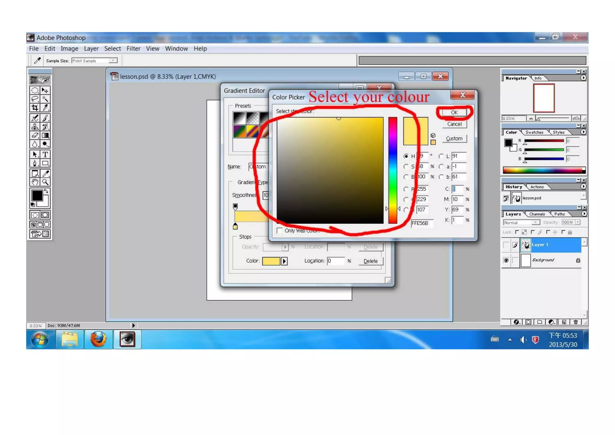 Poster tutorial (gradient   colour target)