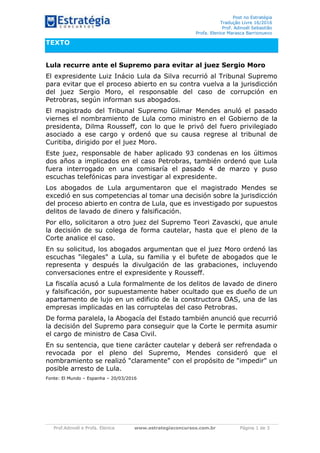 Post no Estratégia
Tradução Livre 16/2016
Prof. Adinoél Sebastião
Profa. Elenice Marasca Barrionuevo
Prof.Adinoél e Profa....