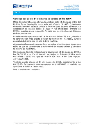 Post no Estratégia
Tradução Livre 17/2016
Prof. Adinoél Sebastião
Profa. Elenice Marasca Barrionuevo
Prof.Adinoél e Profa....