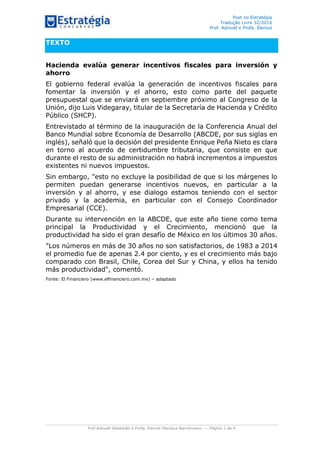 Post no Estratégia
Tradução Livre 32/2016
Prof. Adinoél e Profa. Elenice
Prof.Adinoél Sebastião e Profa. Elenice Marasca B...