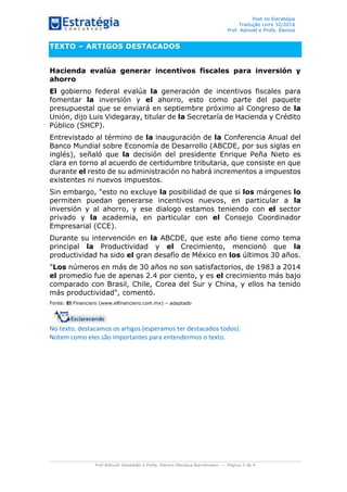 Post no Estratégia
Tradução Livre 32/2016
Prof. Adinoél e Profa. Elenice
Prof.Adinoél Sebastião e Profa. Elenice Marasca B...