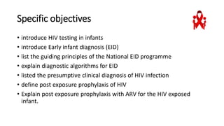 Post exposure prophylaxis with arv for the HIV exposed infant and hiv ...