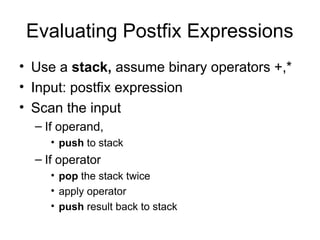 Data structure postfix expression ppt... | PPT