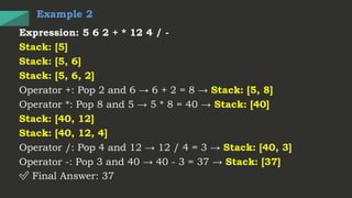 Evaluation of Postfix Expression-Concept and Example | PDF