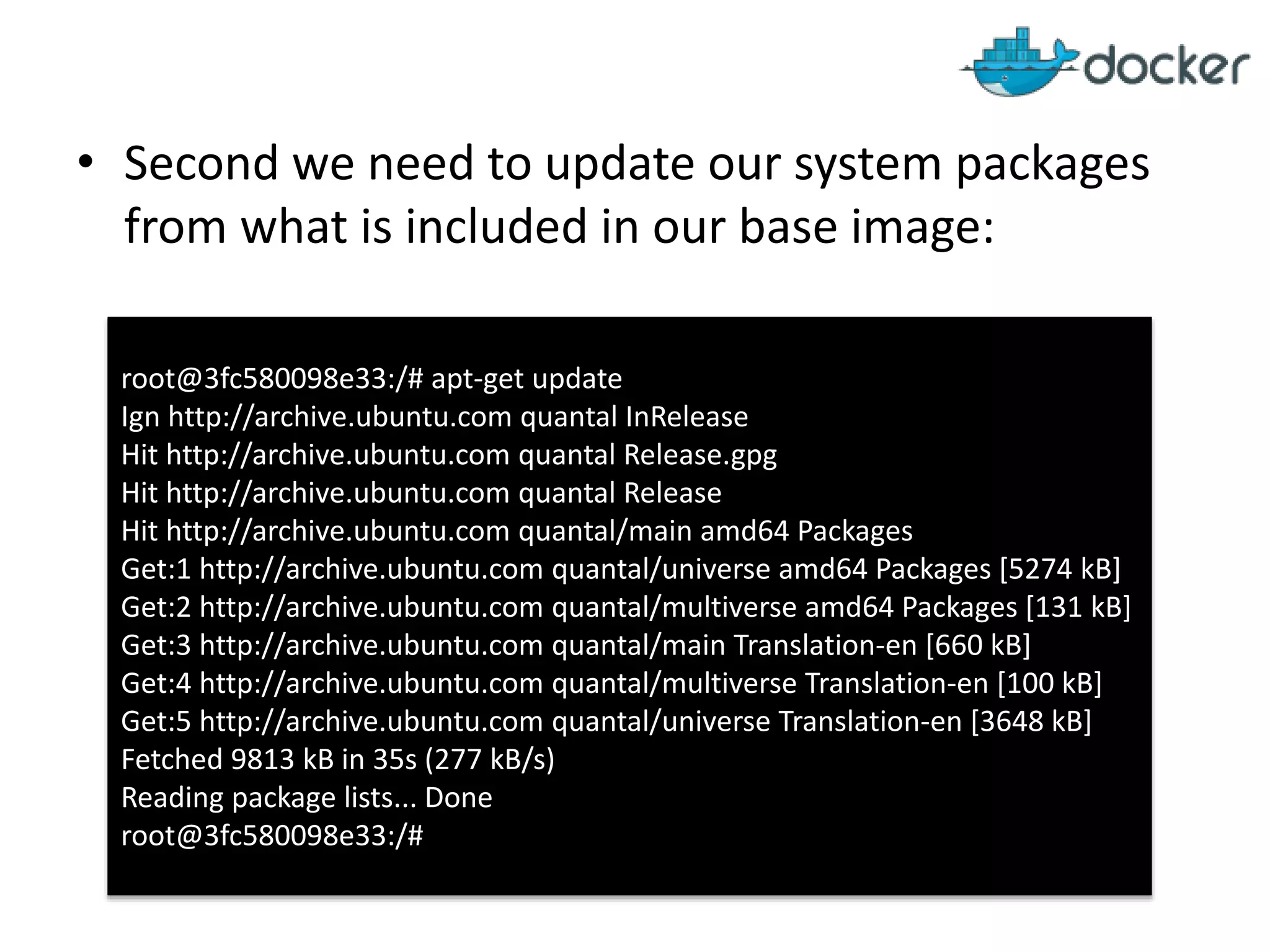 Installing and Running Postfix within a Docker Container | PPT