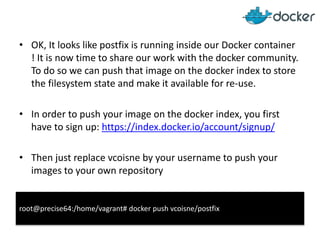Installing and Running Postfix within a Docker Container | PPT