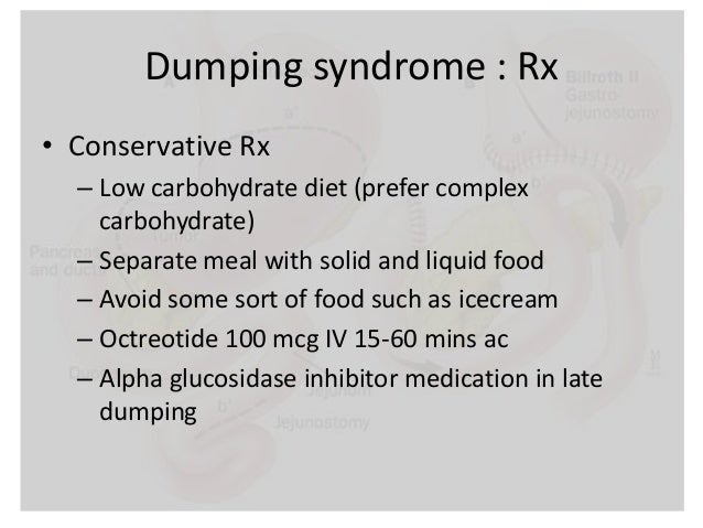 Dumping Syndrome After Gastrectomy Diet