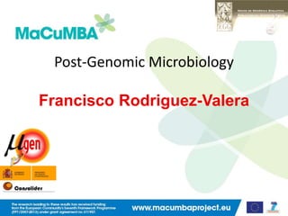 Post-Genomic Microbiology
Francisco Rodriguez-Valera

 