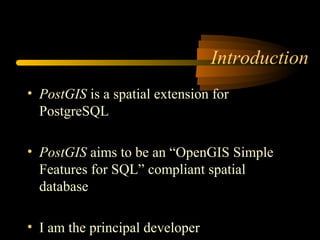 Postgres Store Spatial Data Building a Spatial Database in PostgreSQL | PPT