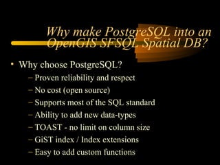 Building a Spatial Database in PostgreSQL | PPT