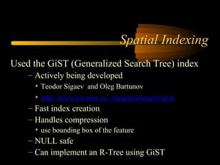 Building a Spatial Database in PostgreSQL | PPT