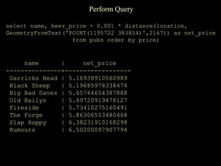 Building a Spatial Database in PostgreSQL | PPT