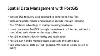 PostGIS and Spatial SQL | PPTX