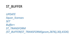 PostGIS and Spatial SQL | PPTX