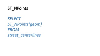 PostGIS and Spatial SQL | PPTX