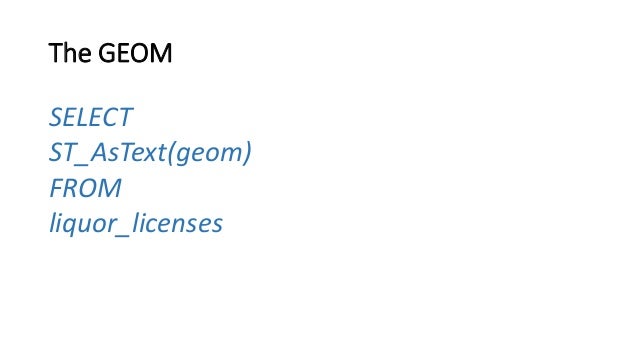 Postgis And Spatial Sql