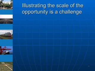 Illustrating the scale of the opportunity is a challenge  