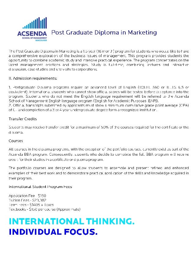 Post graduate diploma in usa universities