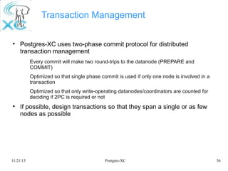 Postgres-XC: Symmetric PostgreSQL Cluster | PDF