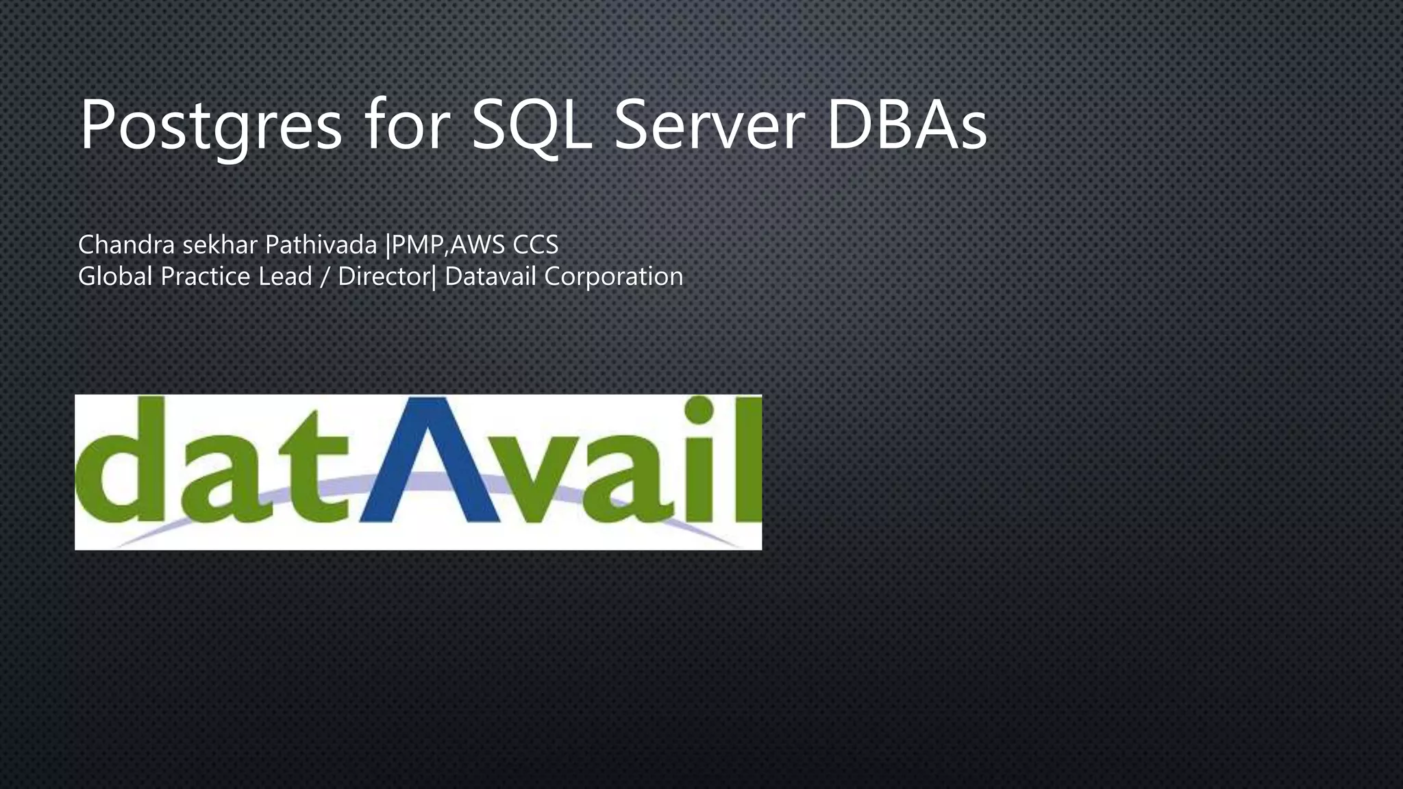SQL Server vs Postgres | PPT