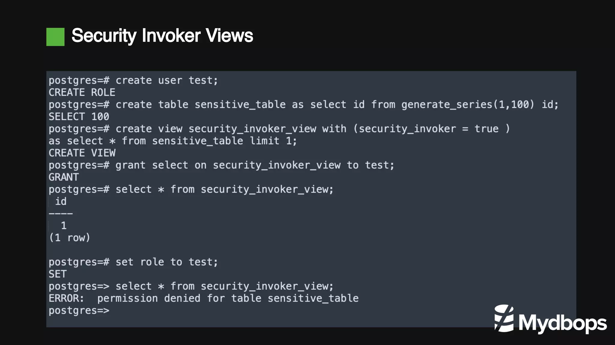 Security Invoker Views 