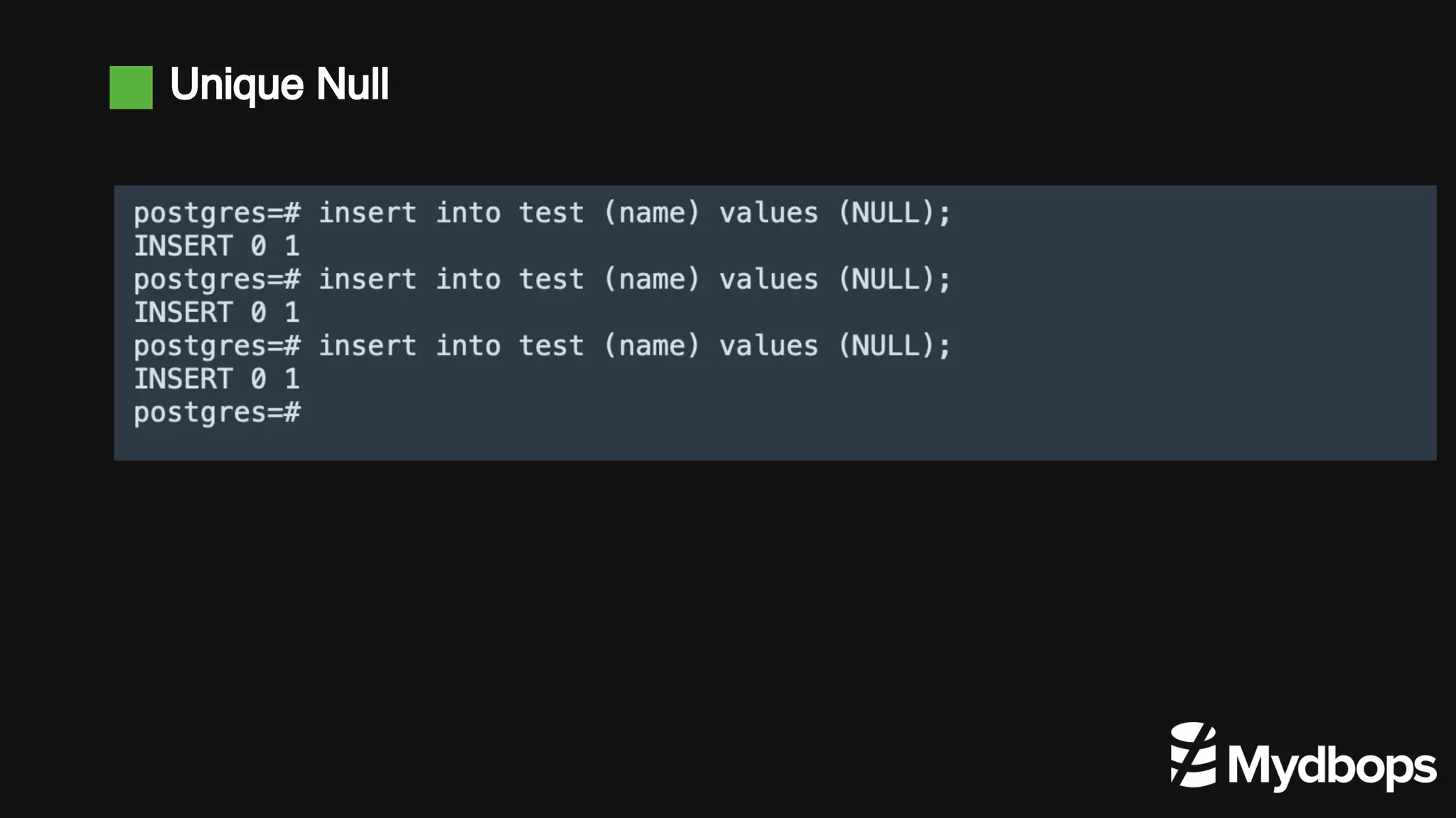 Unique Null 