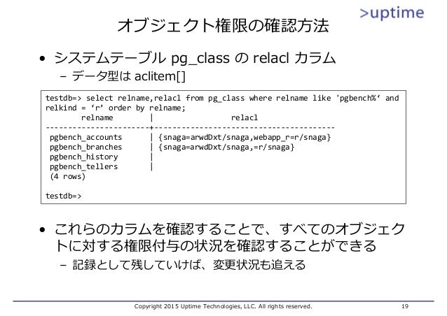 Postgresqlセキュリティ総復習