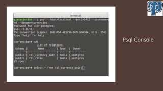 Psql Console
 