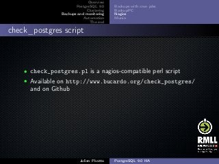 Postgresql 9.0 HA at RMLL 2012