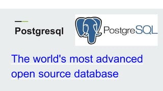 Postgresql | PPT