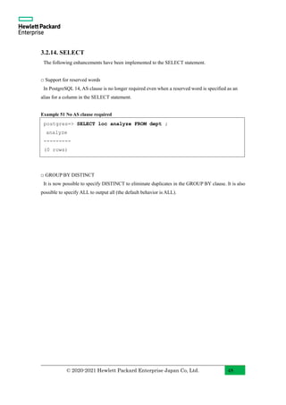 PostgreSQL 14 Beta 1 New Features with Examples (English) | PDF