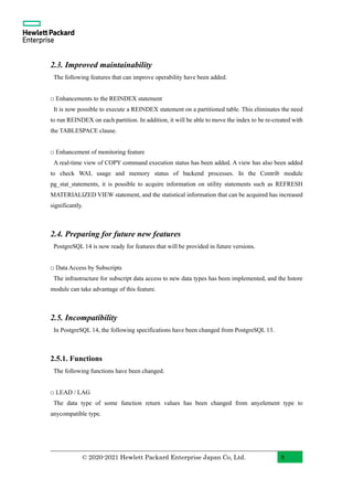 PostgreSQL 14 Beta 1 New Features with Examples (English) | PDF