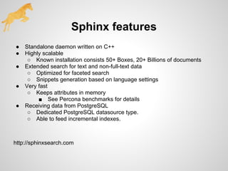 PostgreSQL and Sphinx pgcon 2013 | PDF