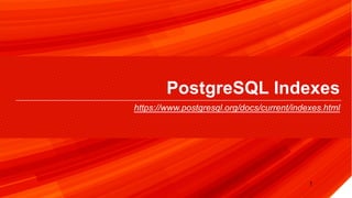 © 2019 Percona
PostgreSQL Indexes
https://www.postgresql.org/docs/current/indexes.html
7
 