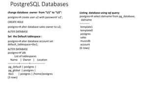 Postgresql Database Administration Basic - Day2 | PPT