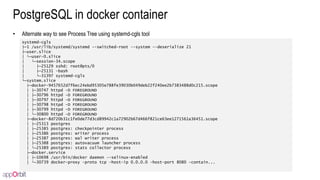 PostgreSQL and Linux Containers | PPT