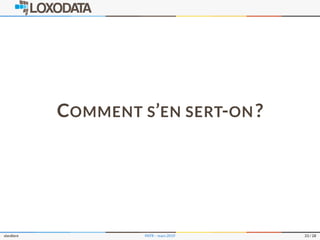 COMMENT S’EN SERT-ON ?
slardiere PATR – mars 2019 23 / 28
 