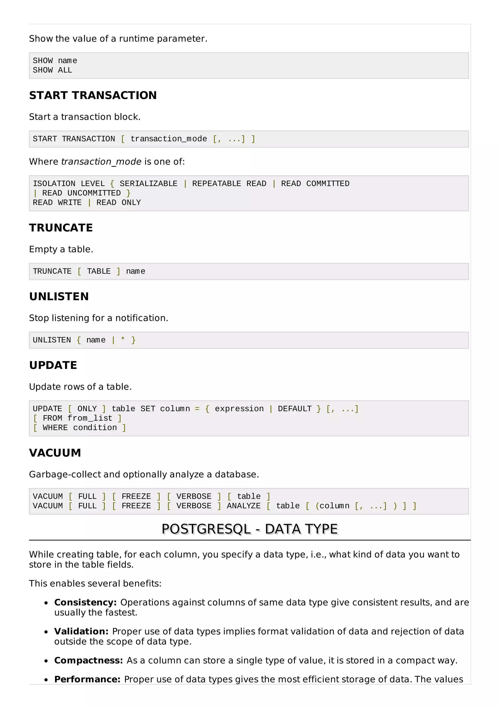 Postgresql quick guide | PDF