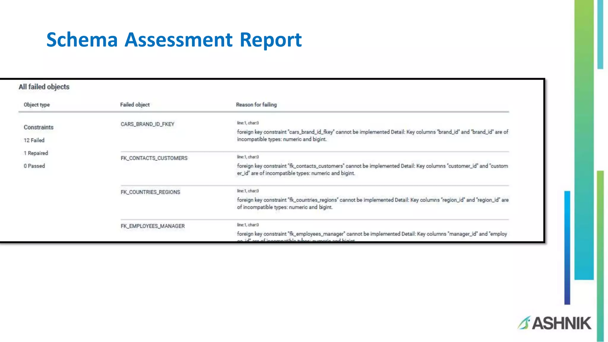 Schema Assessment Report
 