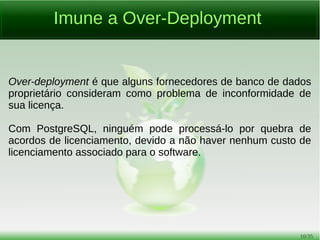 10/54
Suporte
Documentação Oficial
http://www.postgresql.org/docs/
 