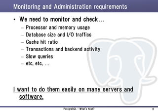 PostgreSQL What's Next
