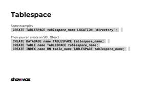 Postgres Tablespace Manager PostgreSQL Terminology | PPTX