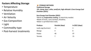 Zecc Storage Post Harvest Management. class 12th Agriculture | PDF