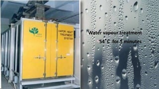 Water vapour treatment
54 C for 5 minutes
7
 