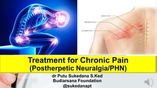 Budiarsana Foundation
@sukedanapt
Treatment for Chronic Pain
(Postherpetic Neuralgia/PHN)
dr Putu Sukedana S.Ked
 